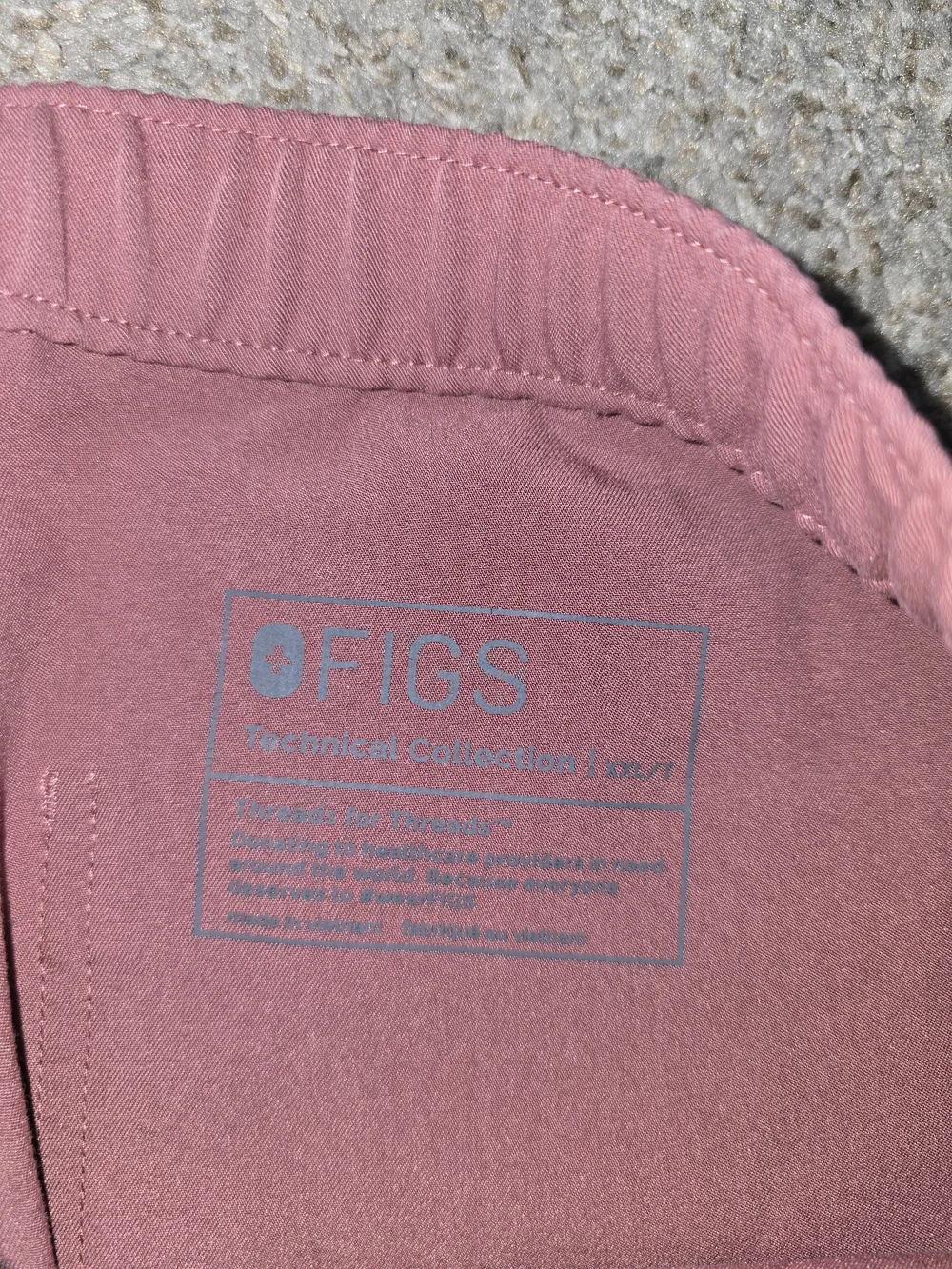 FIG's Men's Mauve Pink Cargo Scrub Pants Size XXL Tall